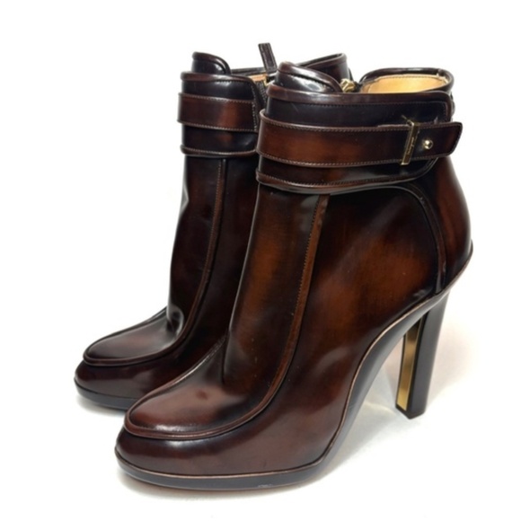 Salvatore Ferragamo Romy Patent Leather Heeled Boots | 10 - Picture 1 of 11